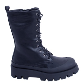 BM Botas Knight Negras con cordones negro