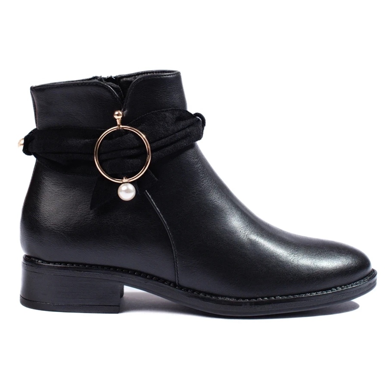 Botines planos de mujer negro