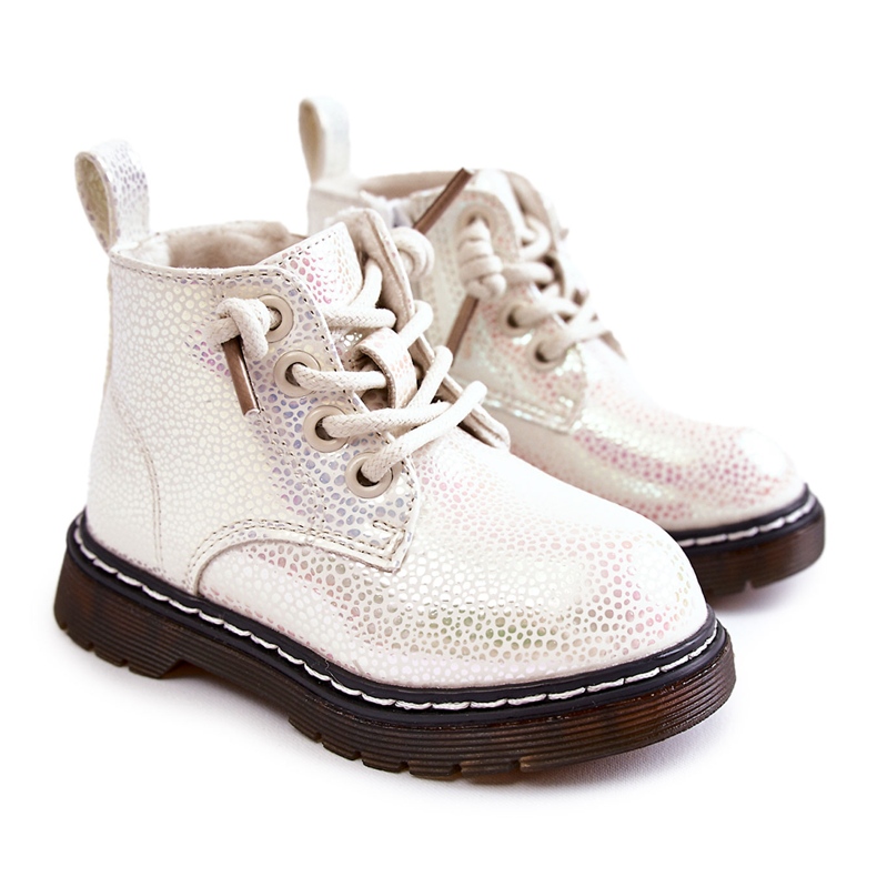 PA1 Botas Abrigadas Infantiles Con Cremallera Blanco Betsy