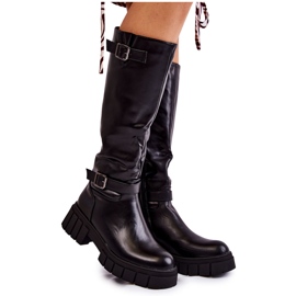 PG1 Botas De Mujer Por Encima De La Rodilla Negro Mariett