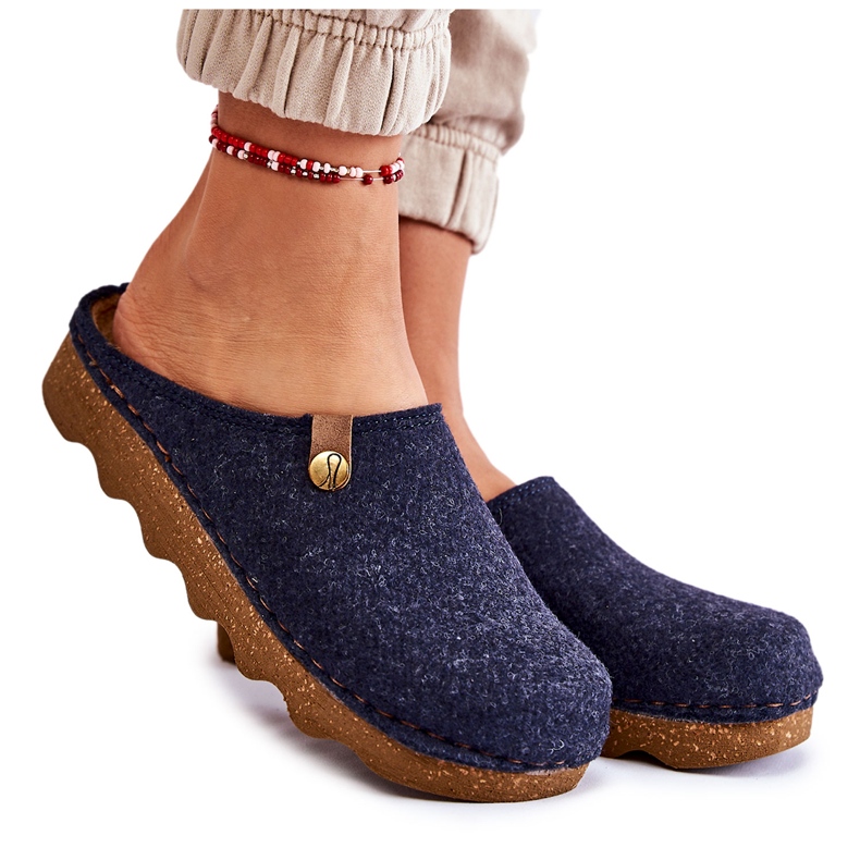 Pantuflas Domésticas Pantuflas Profilácticas Inblu DK-08-041 Azul marino