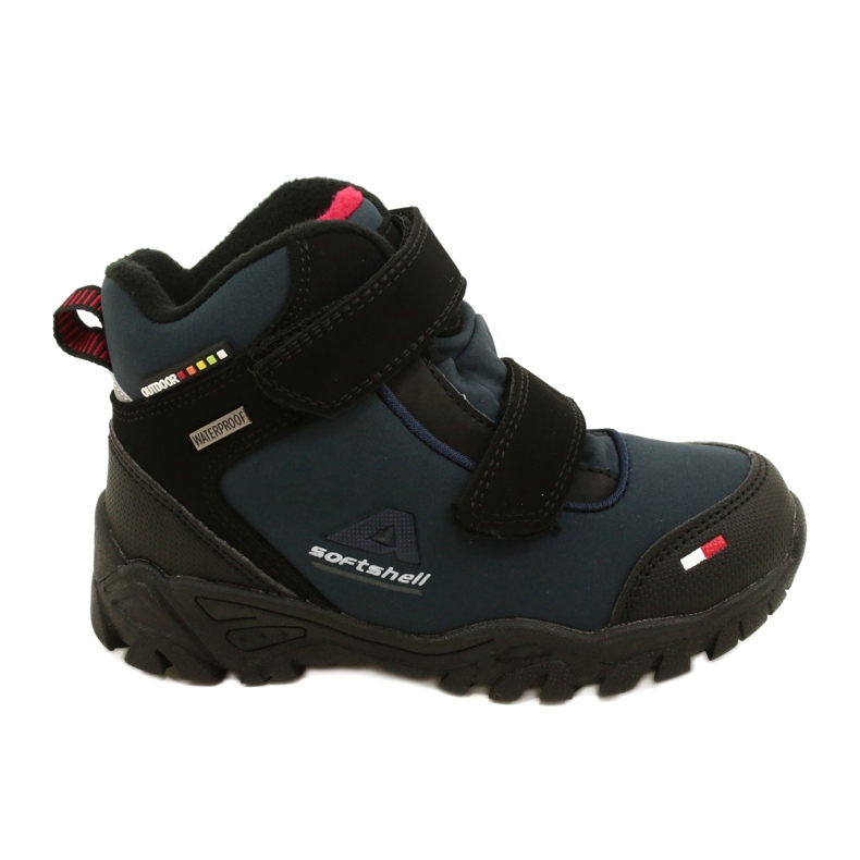 American Club Softshell Boys con una membrana azul marino WT70 negro
