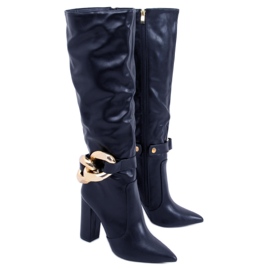 PA1 Botas de tacón negro Sheryl