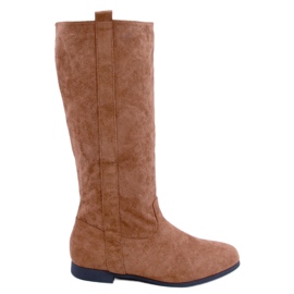 PA1 Botas planas Flatty Camel marrón