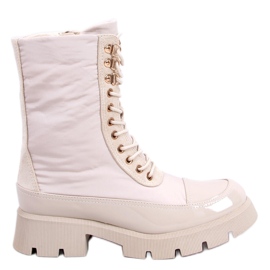 BM Botas con cordones Merced Beige BM Botas con cordones Merced Beige