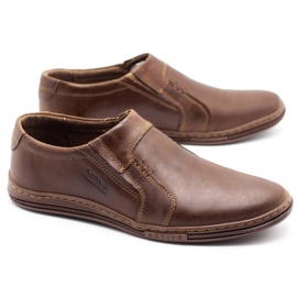Polbut Zapatos mocasines de hombre elaborados en piel 334 marrón