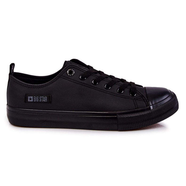 Zapatillas bajas de cuero para hombre Big Star KK174009 Negro