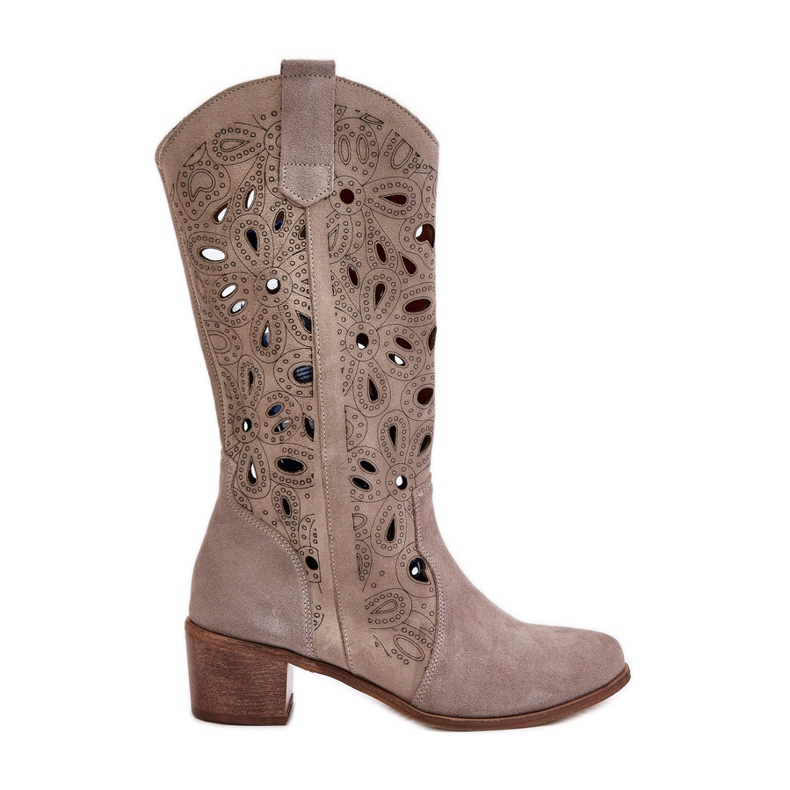 Botas Ante Calado Lewski Shoes 3170 Cappucino beige