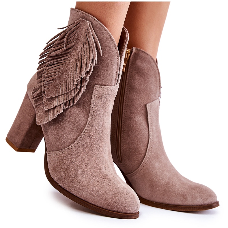 Botines Mujer Ante Lewski Shoes 3093 Cappucino marrón