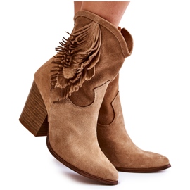 Botines Mujer Ante Lewski Shoes 2808/L Beige