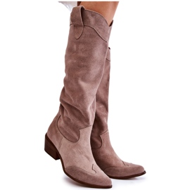 Botas Mujer Tacón Alto Lewski Shoes 3235 Cappucino beige