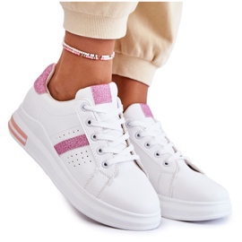 FK2 Deportivas Mujer Atadas Blanco y Rosa Otylia rosado