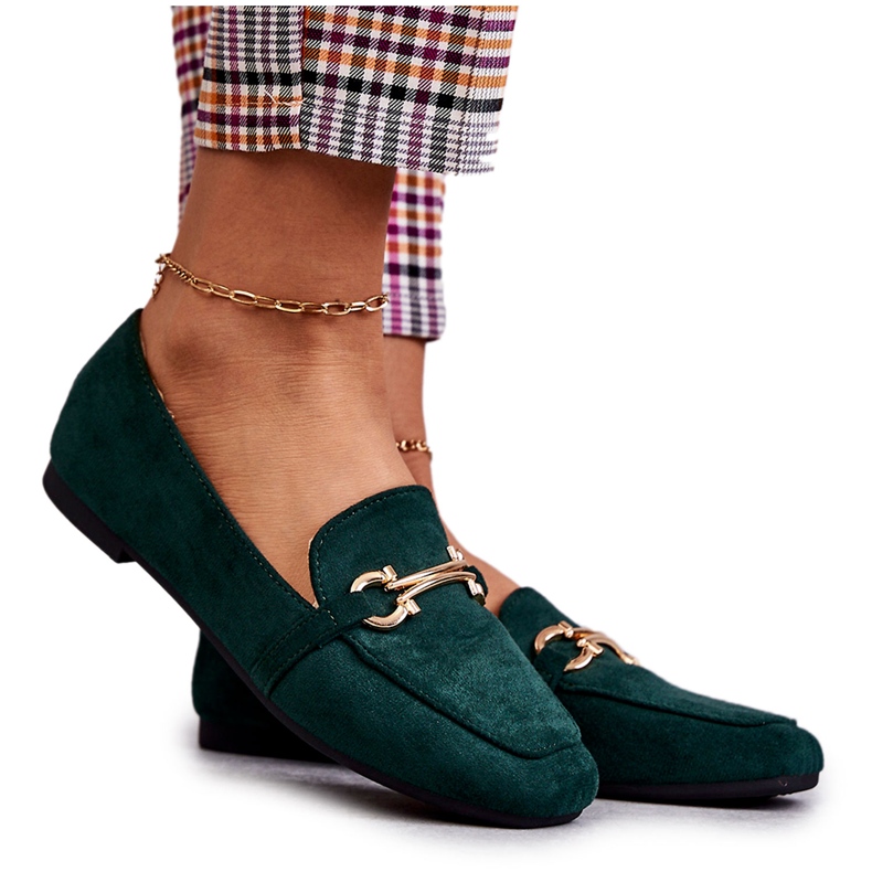 FB2 Mocasines clásicos de ante verde Roddie