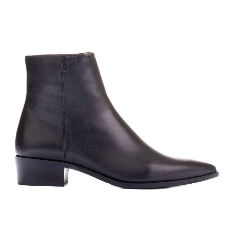 Marco Shoes Botas sutiles hechas de cuero suave negro Marco Shoes Botas sutiles hechas de cuero suave negro