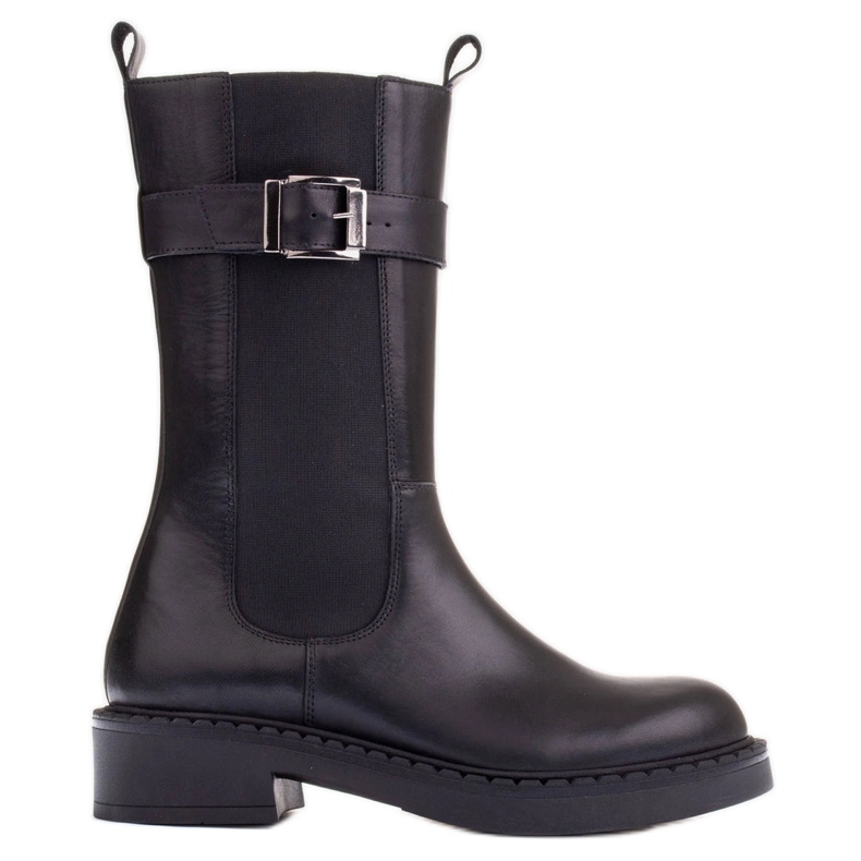 Marco Shoes Botas altas con goma ancha negro