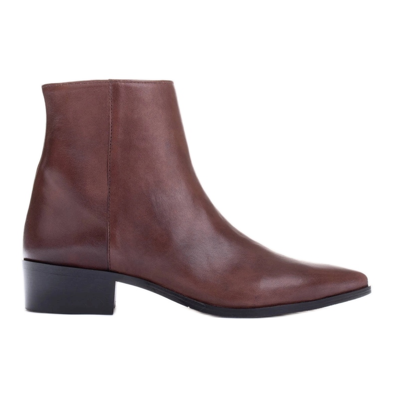 Marco Shoes Botas sutiles hechas de cuero suave marrón
