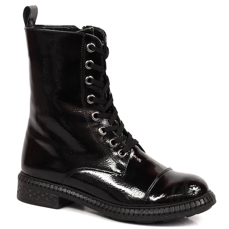 T.Sokolski Botas de mujer con cordones y cremallera con aislamiento negro T. Sokolski
