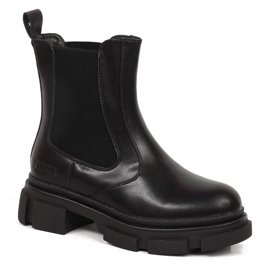 Botas Jodhpur de cuero negro, aislamiento negro Big Star KK274485