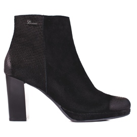 Botas negras de mujer en un puesto alto Shelovet negro Botas negras de mujer en un puesto alto Shelovet negro