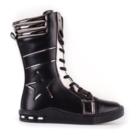 Botas niña caña alta Shelovet negro