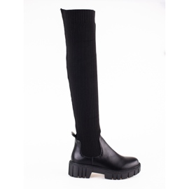 Mosqueteros de mujer con parte superior flexible Shelovet negro