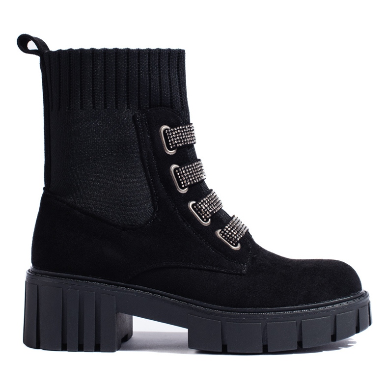 Botas Shelovet de ante para mujer negro