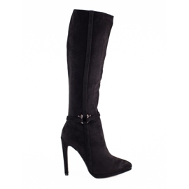 Botas de mujer con tacón de aguja negro Shelovet