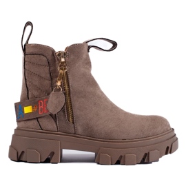 Botines plataforma mujer beige