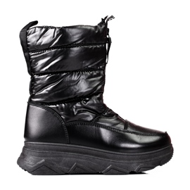 W. Potocki Botas de nieve de mujer negras en la plataforma Potocki negro