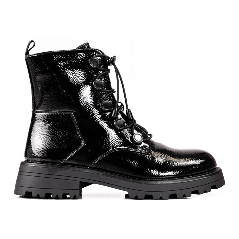 Botas Shelovet de mujer en negro lacado Botas Shelovet de mujer en negro lacado