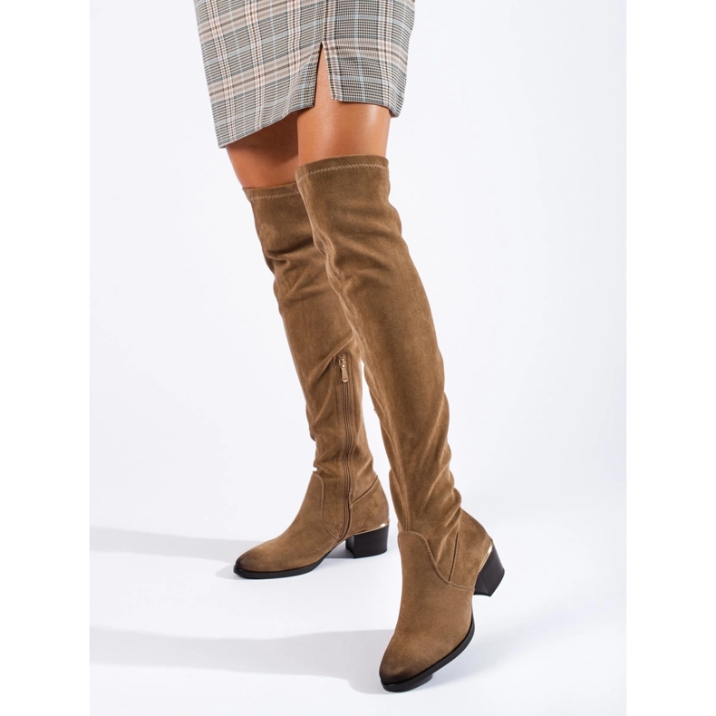 Botines de mujer Vinceza de ante marrón