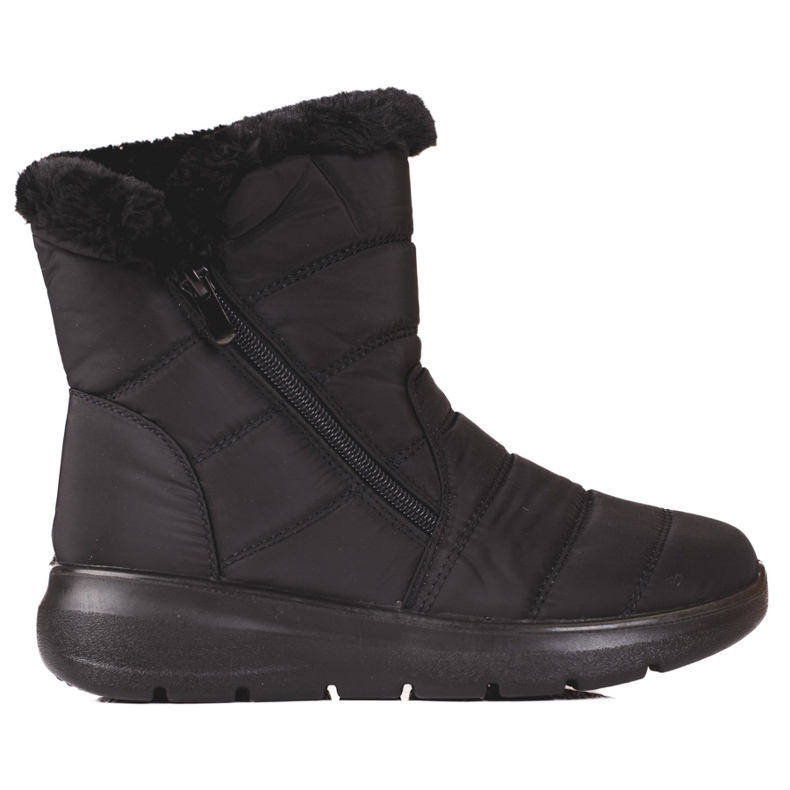 Botas de mujer Shelovet negras con aislamiento de pelo negro