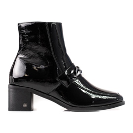 Botas de mujer elegantes con tacones bajos Vinceza negro