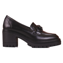 Mocasines mujer Vinceza negro tacón Mocasines mujer Vinceza negro tacón