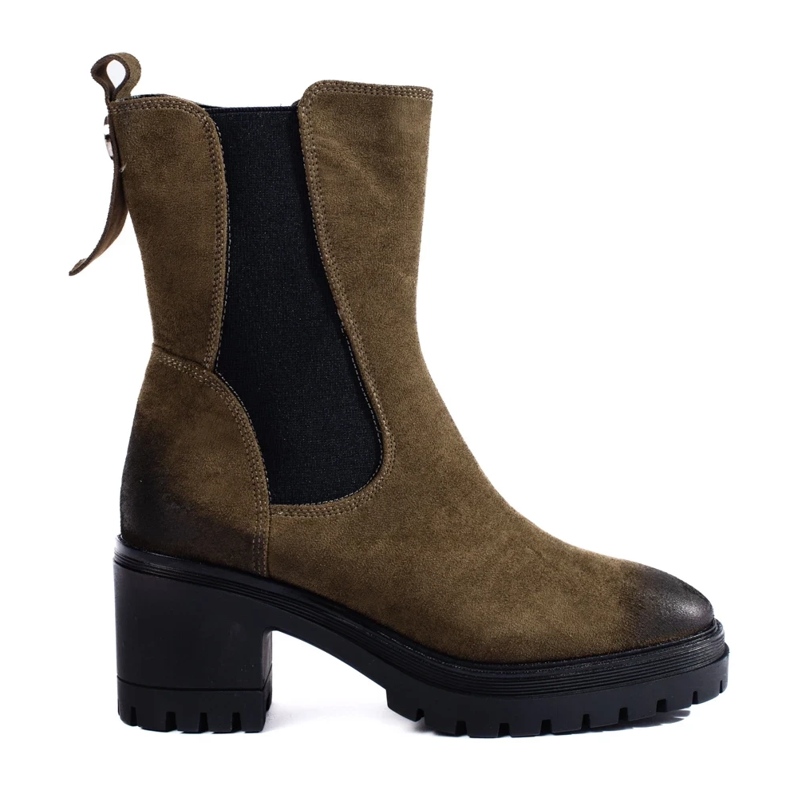 Botas de mujer en un poste con una parte superior alta de Vinceza marrón