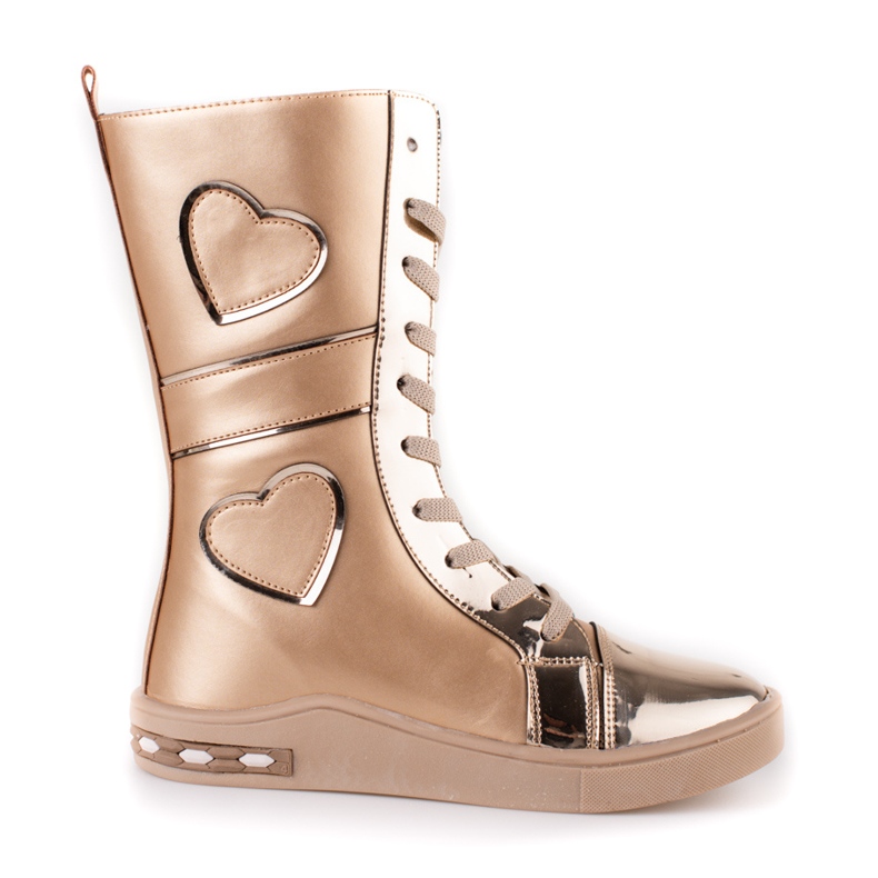 Botas niña caña alta Shelovet dorado