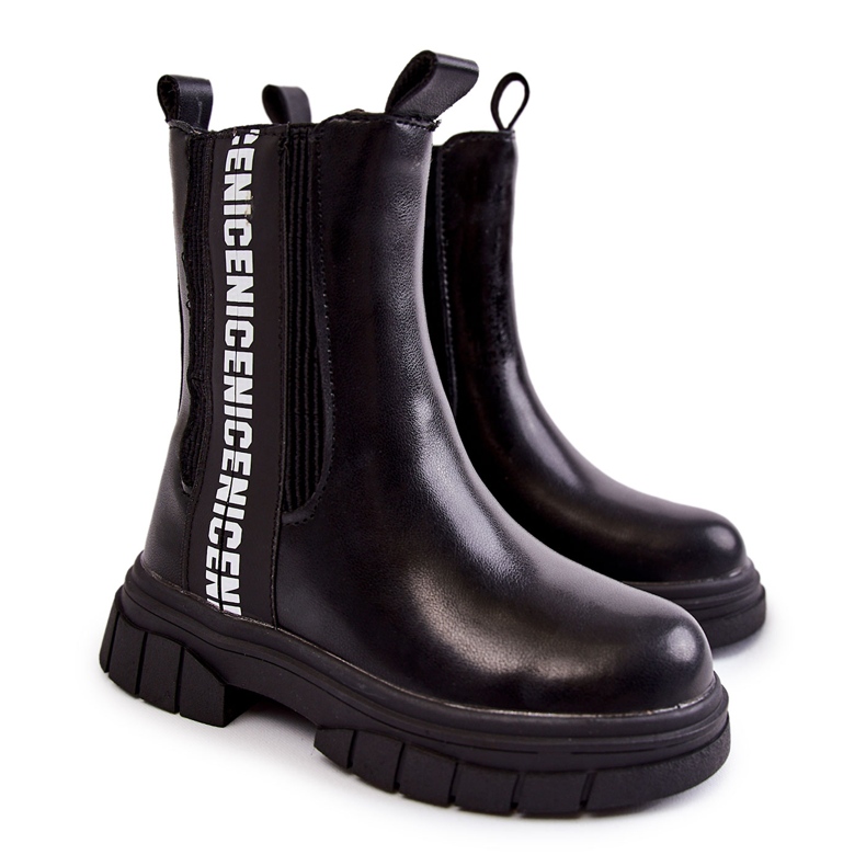 Botas Altas Cálidas Infantiles Kimmy Negras negro