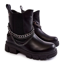 Vinceza Botas Infantiles De Piel Con Aislamiento Negro Lise