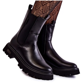 Botines sin cordones calentados altos Botas Jodhpur Big Star KK274500 Negro