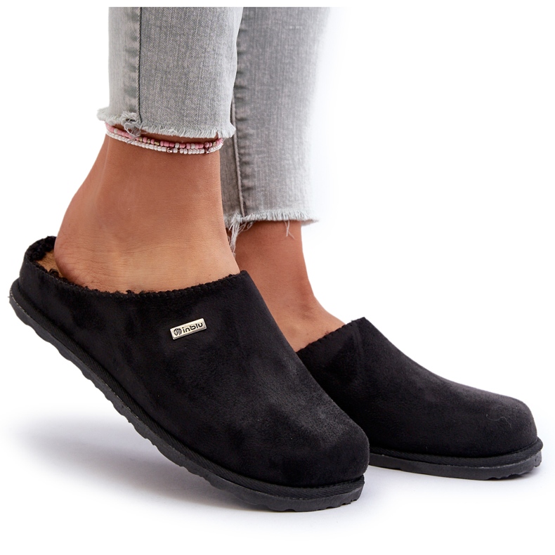Pantuflas Abrigadas Domésticas Inblu CS-34-014 Negro