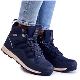 Zapatos Altos De Trekking Para Mujer Big Star KK274611 Azul Marino Zapatos Altos De Trekking Para Mujer Big Star KK274611 Azul Marino