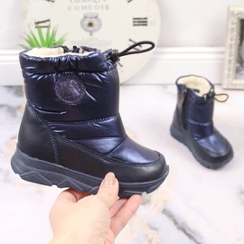 Botas de invierno azul marino para niña Kornecki 6896 negro