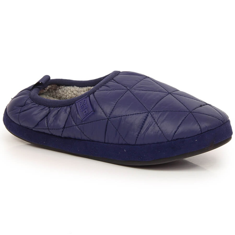 Pantuflas de hombre, aisladas con una banda elástica, azul marino Big Star KK174364 Pantuflas de hombre, aisladas con una banda elástica, azul marino Big Star KK174364