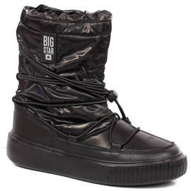 Botas de nieve metalizadas, slip-on negras Big Star KK274193 negro