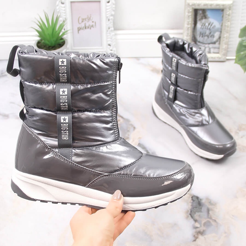Botas de nieve plata metalizado plata mujer Big Star KK274391