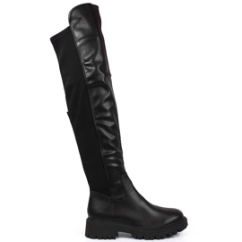 Botas de mujer sobre la rodilla con aislamiento negro Laura La.Fi