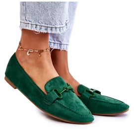 FB2 Mocasines De Ante Con Adorno Santi Verde