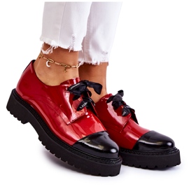 Zapatos Lacados con Cordones Laura Messi 2441 Rojo