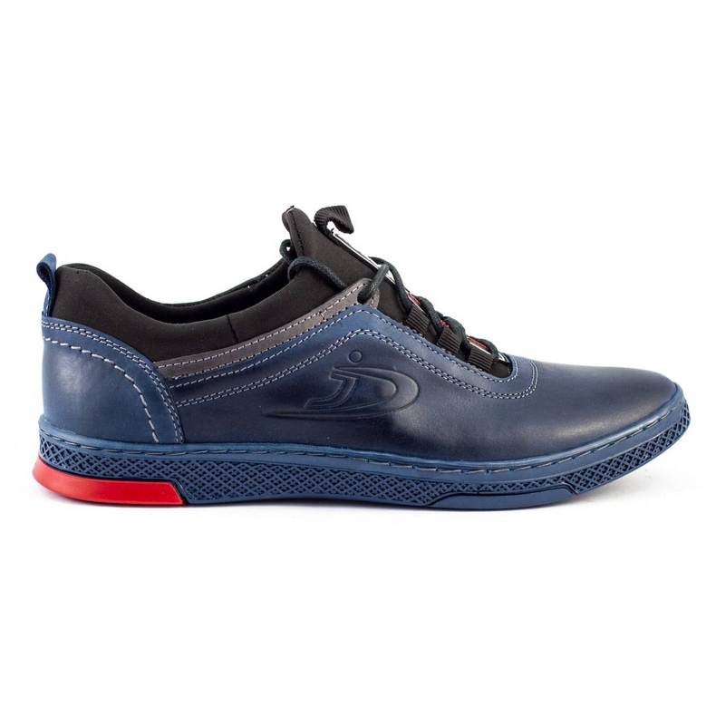 Polbut Zapatos de cuero para hombres K24 azul marino