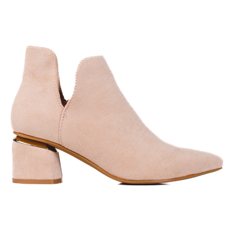 Botas beige de mujer con corte Shelovet